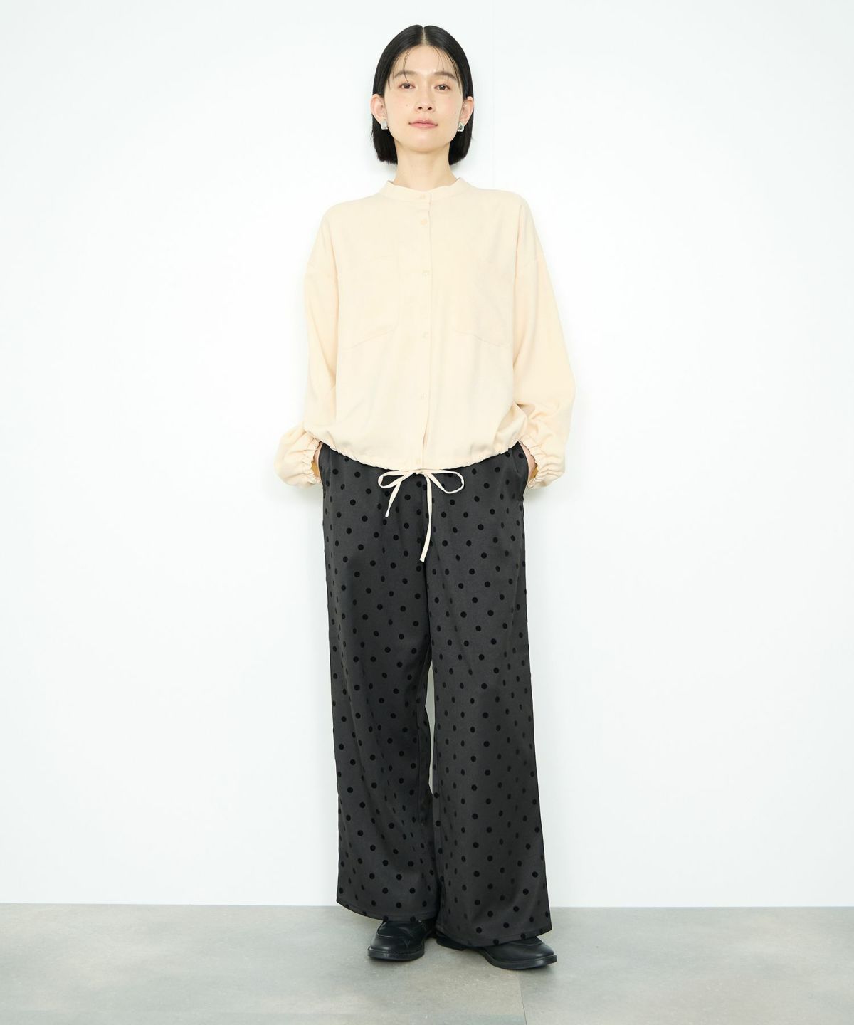 Idnes 裾ドロストブラウス レディース