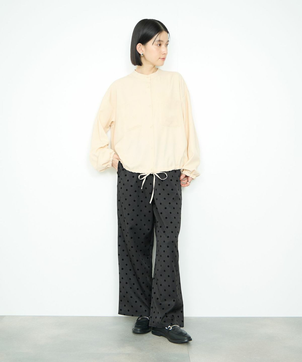 Idnes 裾ドロストブラウス レディース