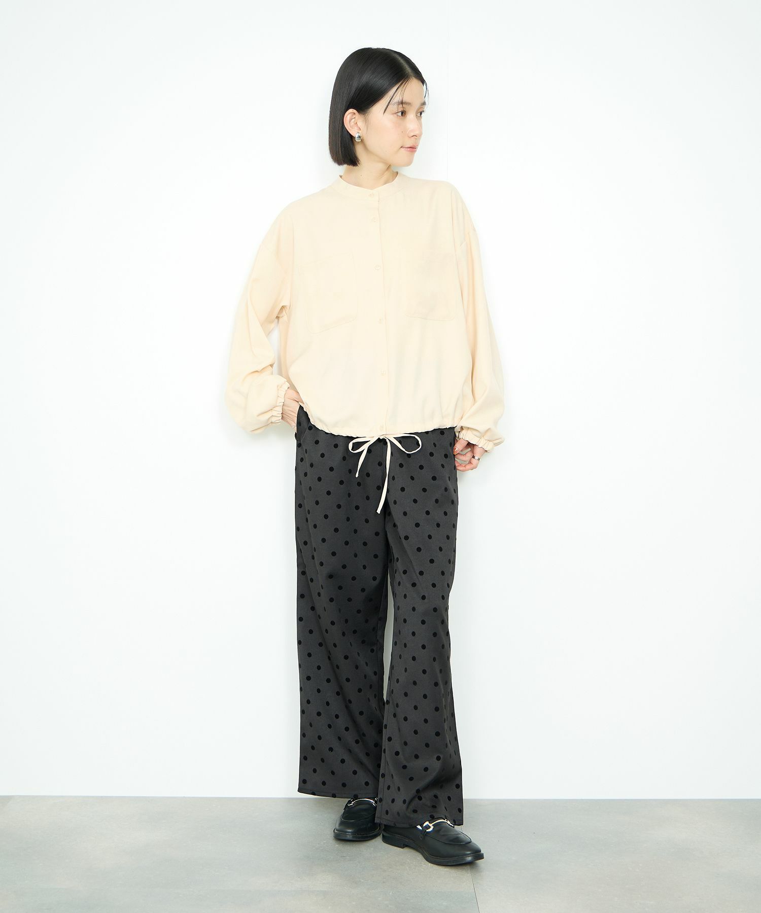 Idnes 裾ドロストブラウス レディース