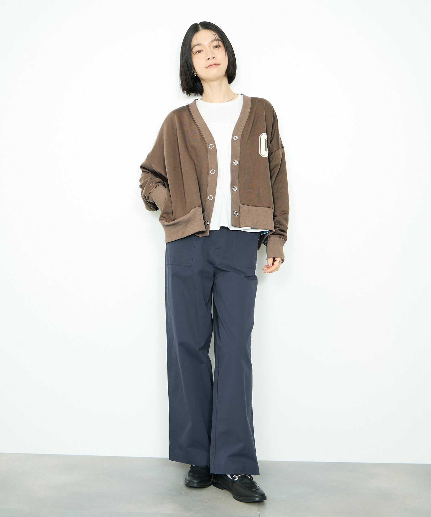 Idnes  ロゴスウェットカーディガン レディース商品画像-13