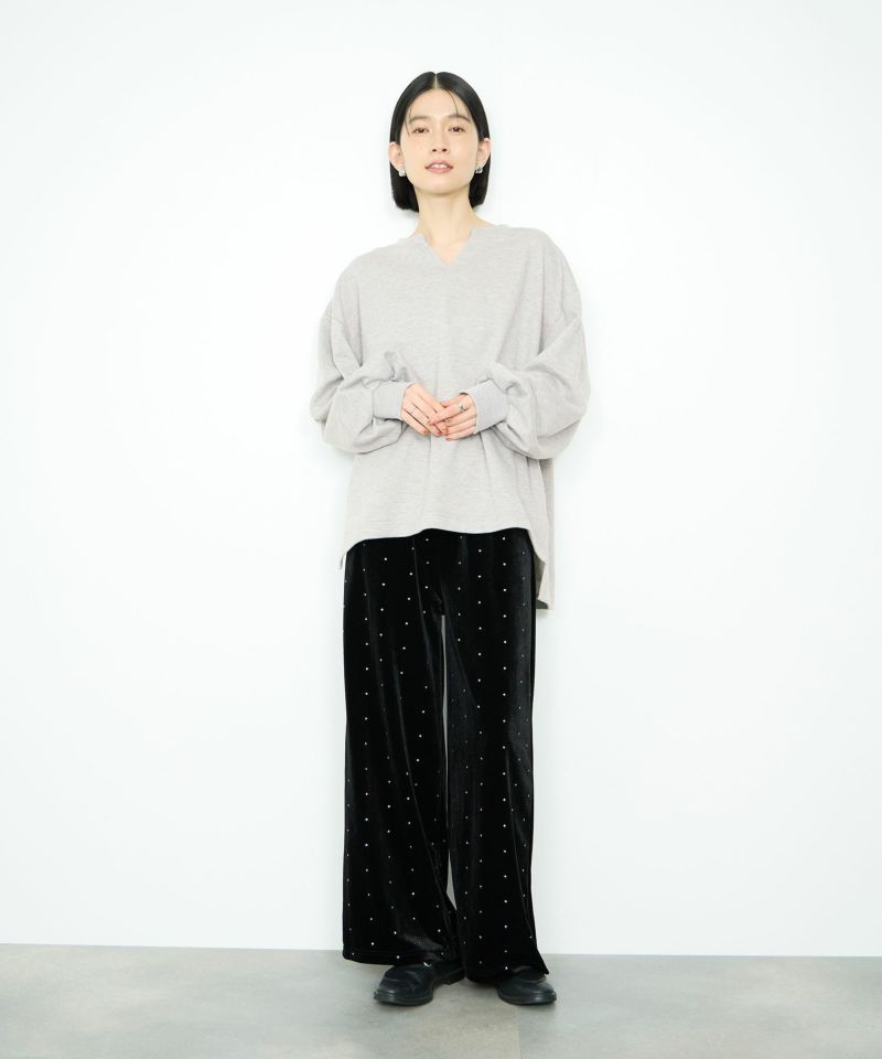 Idnes スウェットVネックプルオーバー レディース商品画像-7