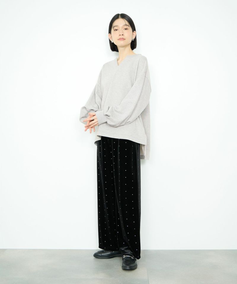 [値下げ]Idnes  スウェットVネックプルオーバー レディース商品画像-8