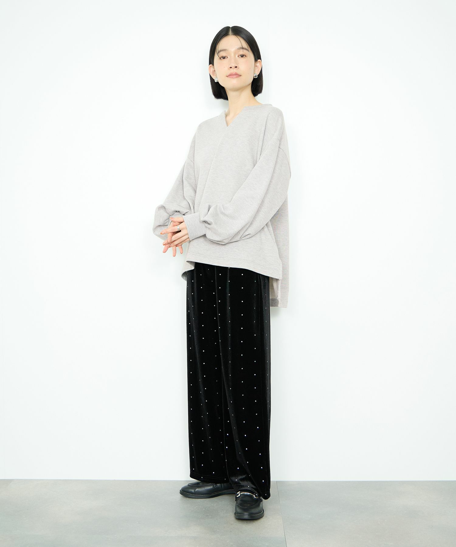 Idnes  スウェットVネックプルオーバー レディース商品サムネイル-8