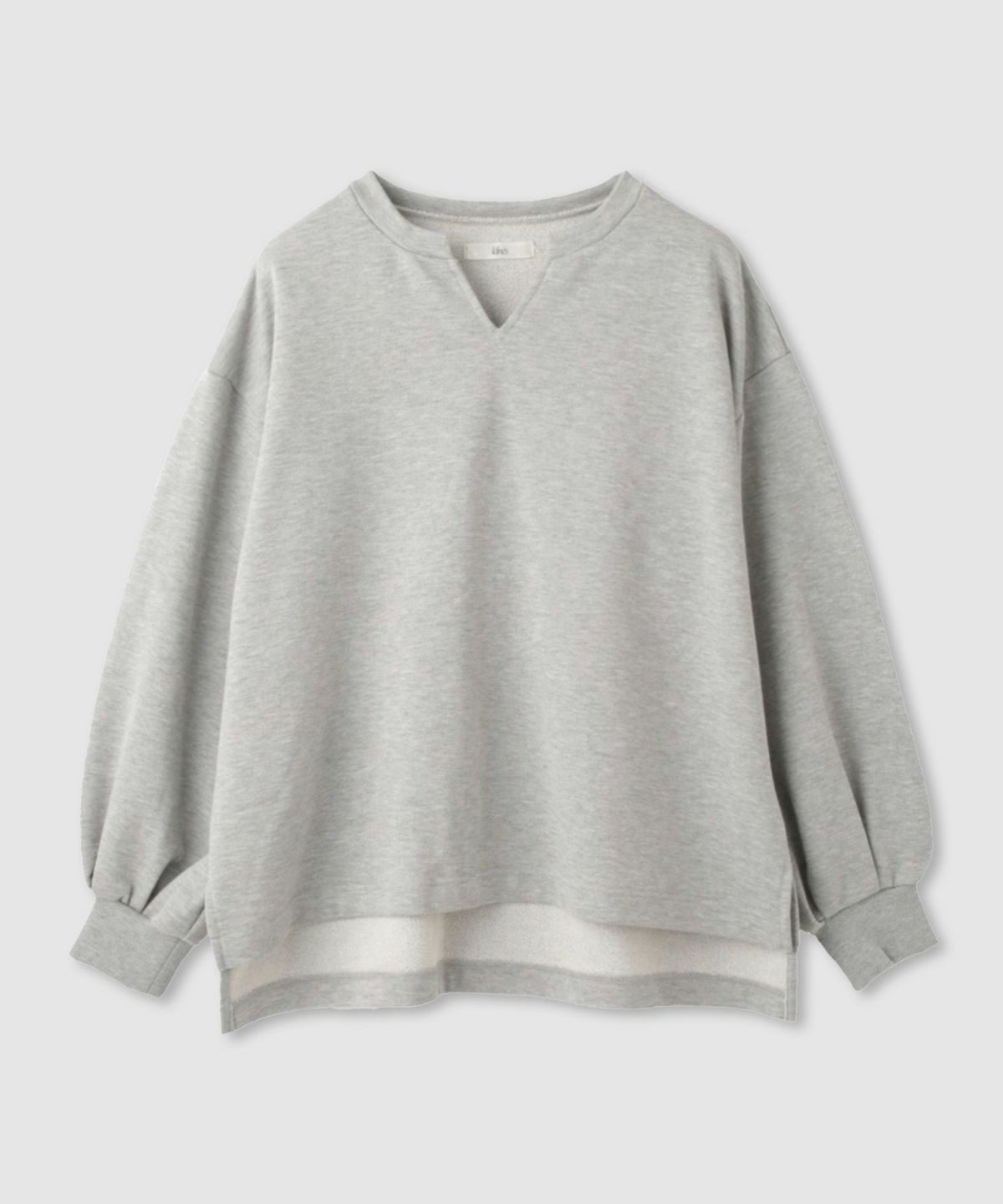  Idnes スウェットVネックプルオーバー レディース