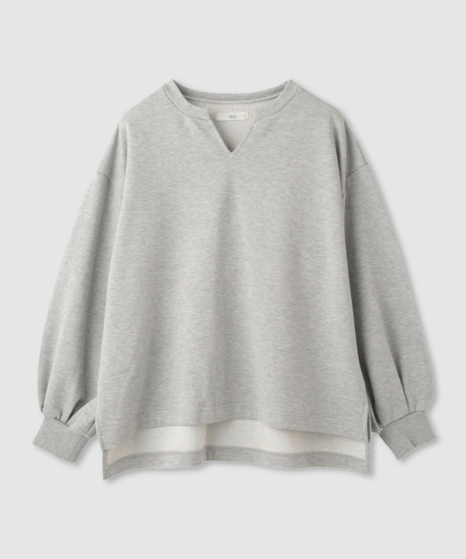  Idnes スウェットVネックプルオーバー レディース