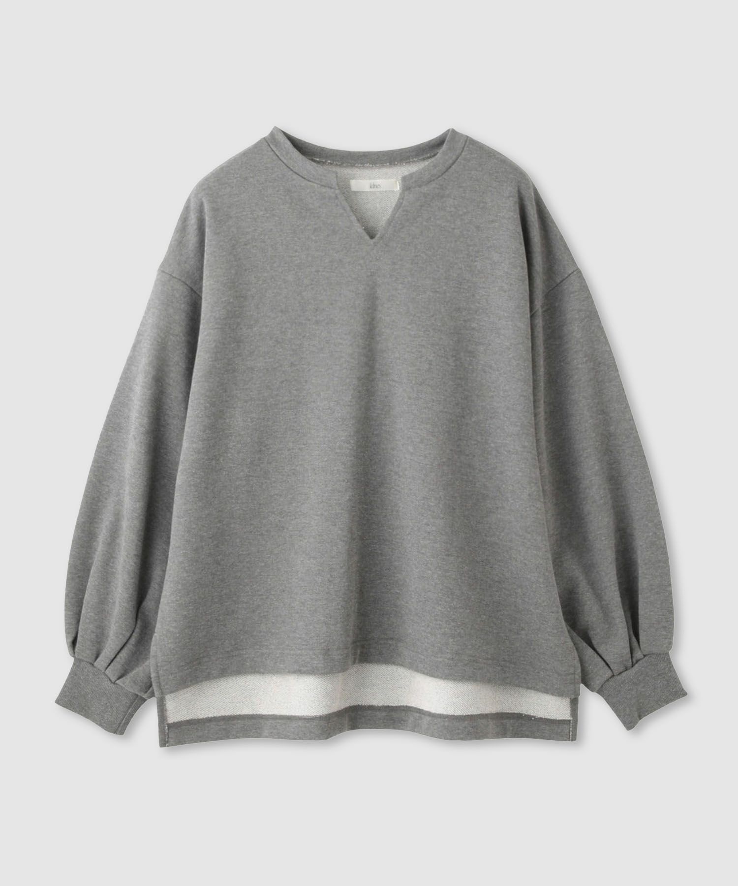  Idnes スウェットVネックプルオーバー レディース