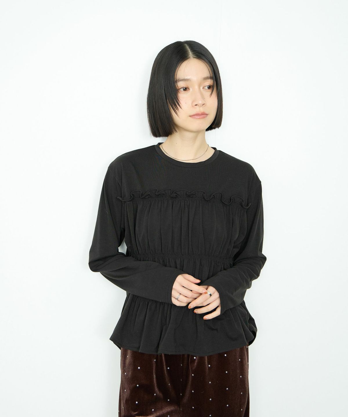 Idnes シャーリングギャザープルオーバー レディース メール便 対応商品