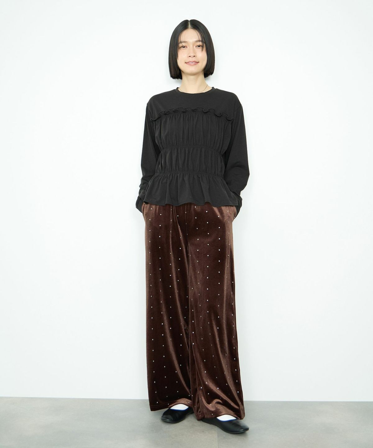 Idnes シャーリングギャザープルオーバー レディース メール便 対応商品