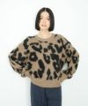 Idnes  レオパードニットプルオーバー レディース商品サムネイル-1