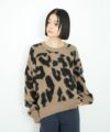 Idnes  レオパードニットプルオーバー レディース商品サムネイル-3