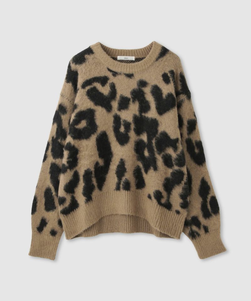 [値下げ]Idnes  レオパードニットプルオーバー レディース商品画像-12