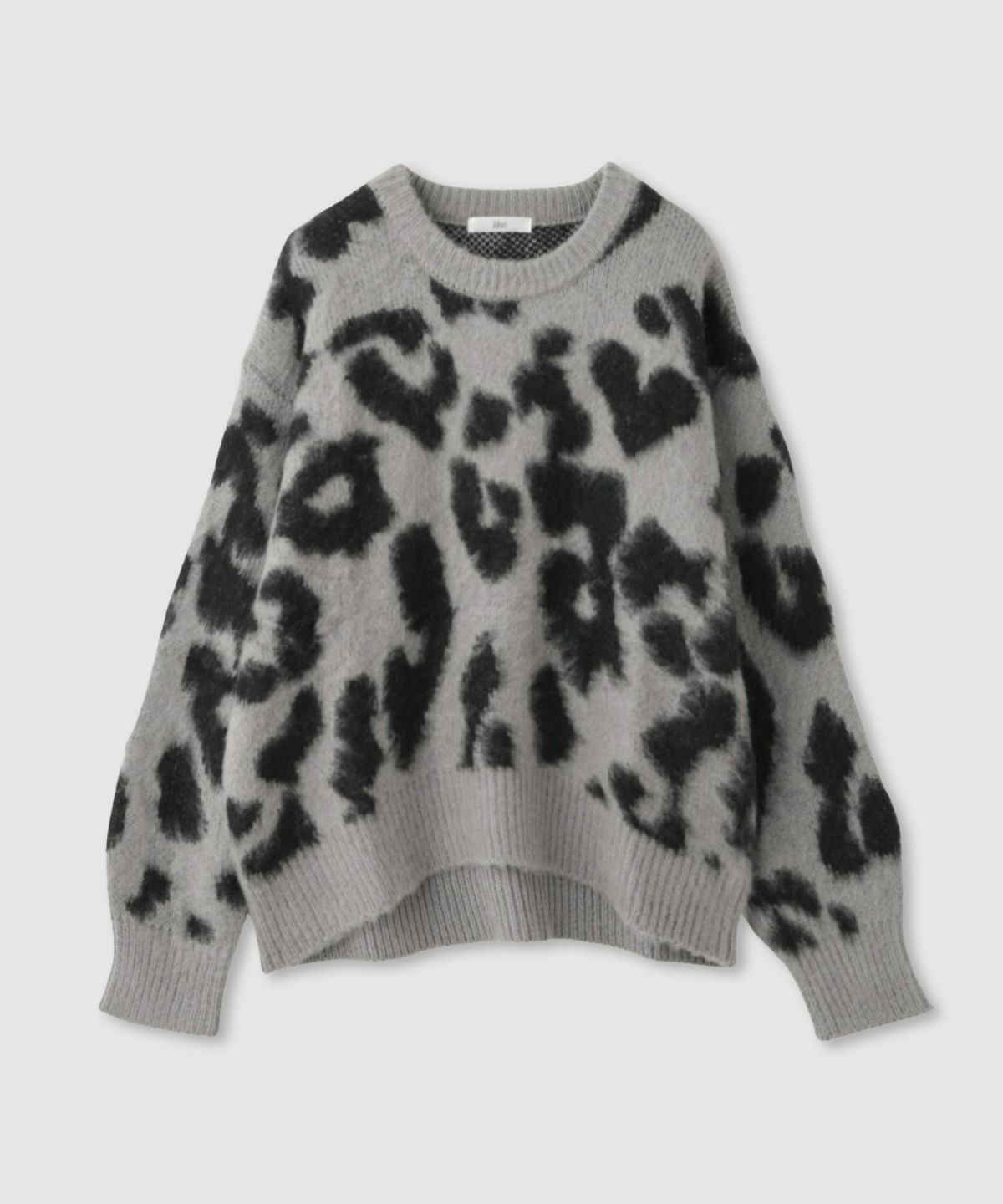  Idnes レオパードニットプルオーバー レディース