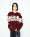 Idnes  雪柄シャギーニット レディース商品サムネイル-1