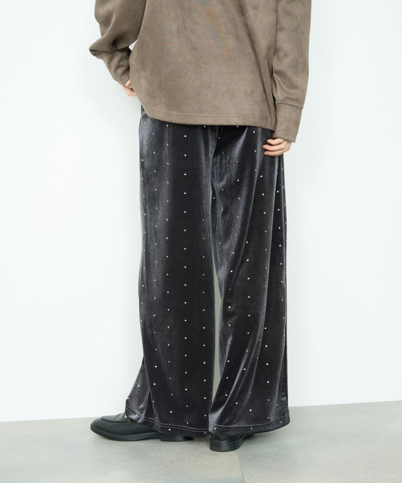 [値下げ]Idnes  ベロアドットパンツ レディース商品画像-5