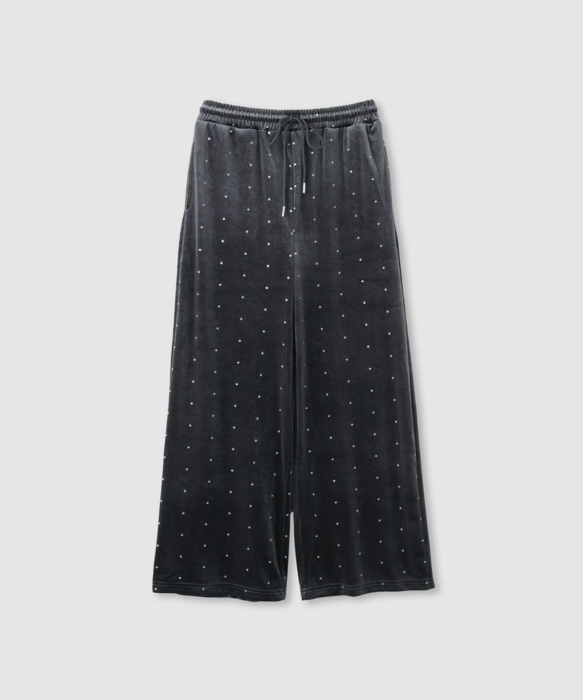 Idnes ベロアドットパンツ レディース