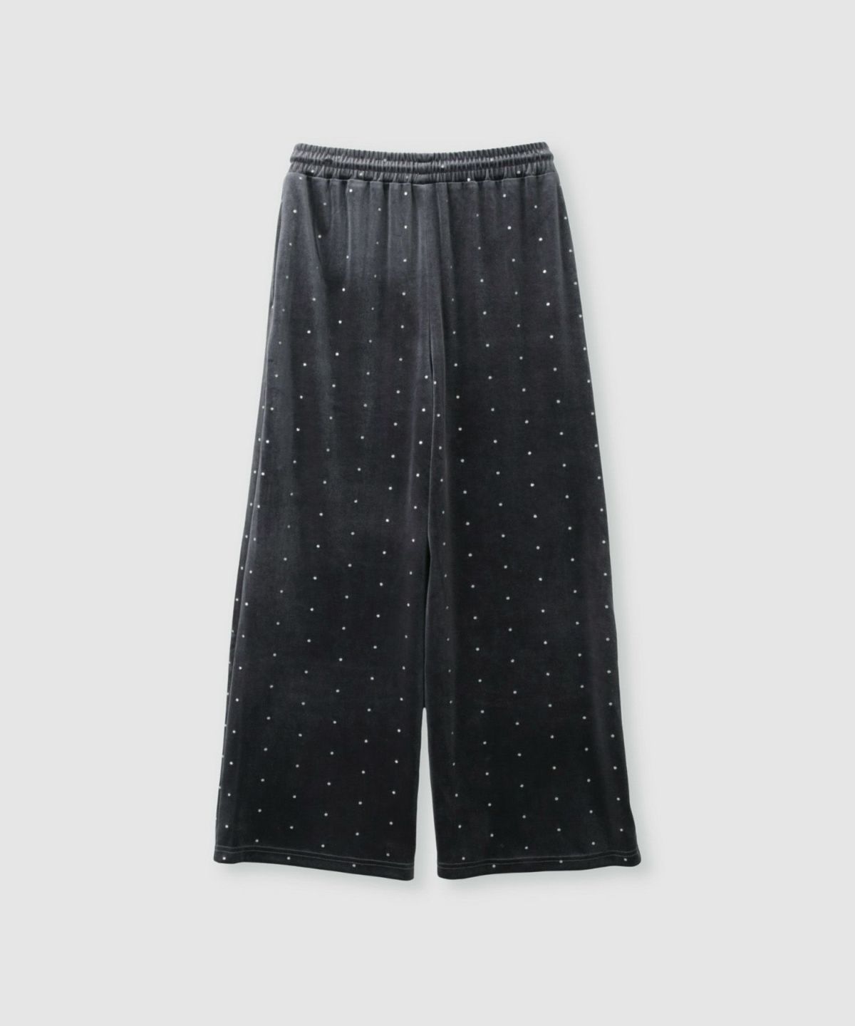 Idnes ベロアドットパンツ レディース