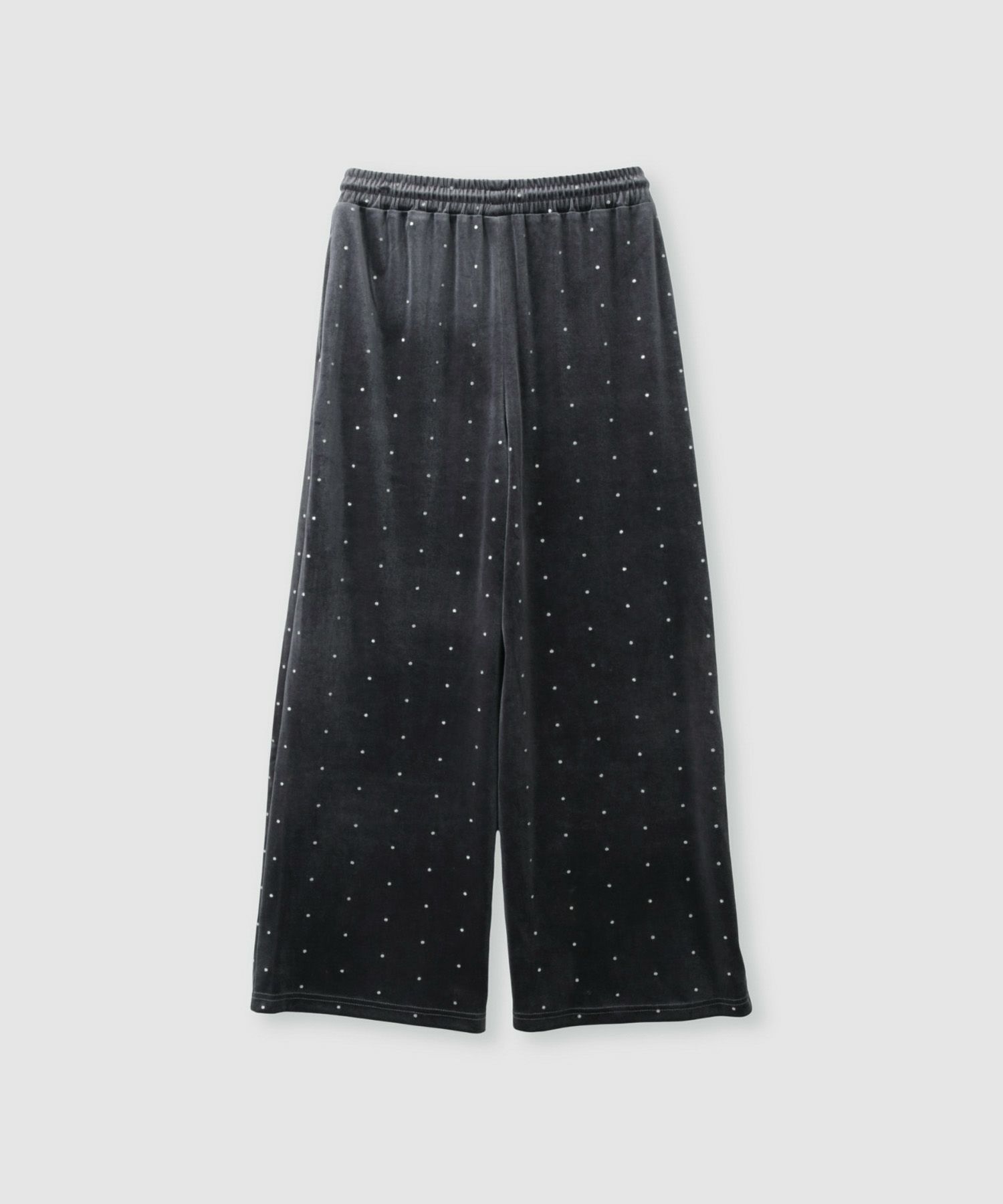 Idnes ベロアドットパンツ レディース