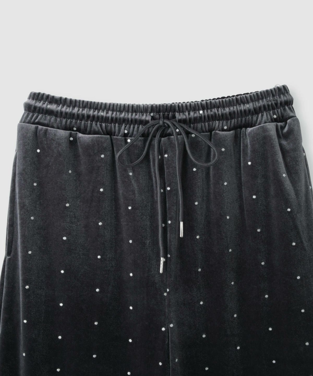 Idnes ベロアドットパンツ レディース