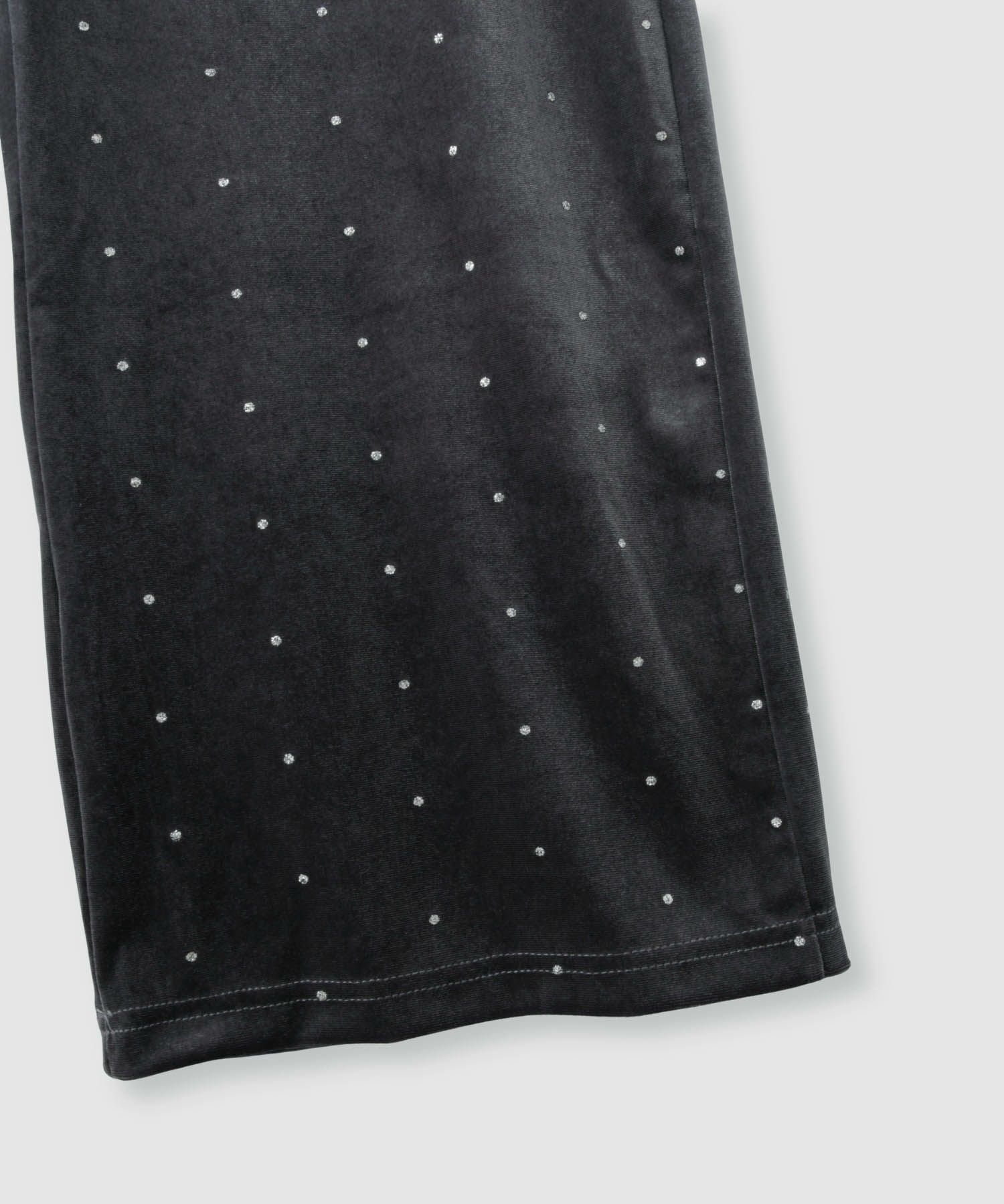 Idnes ベロアドットパンツ レディース