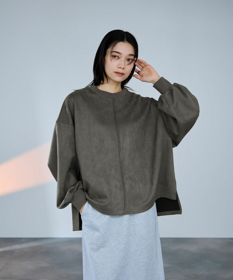 [値下げ]milli de l'air  ポンチ素材スエードライクプルオーバー レディース商品画像-1