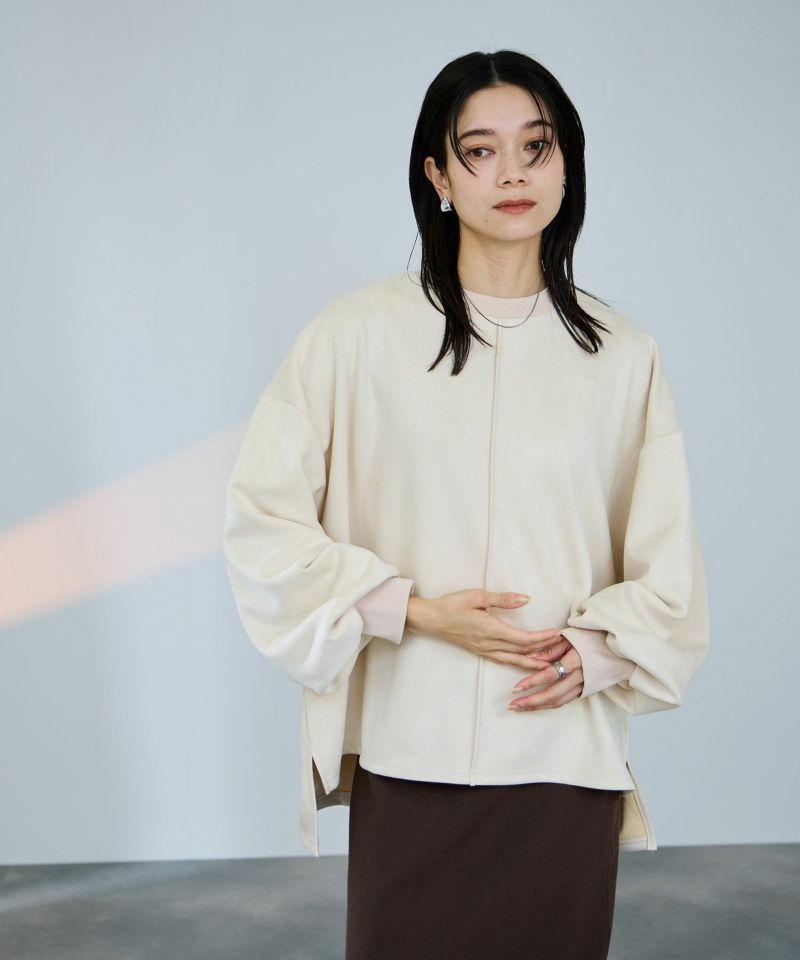 milli de l'air  ポンチ素材スエードライクプルオーバー レディース商品画像-7