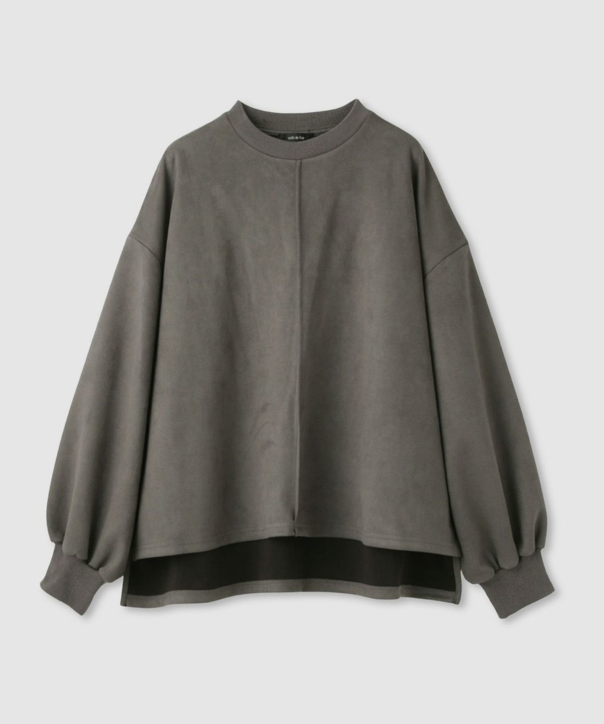 milli de l'air ポンチ素材スエードライクプルオーバー レディース