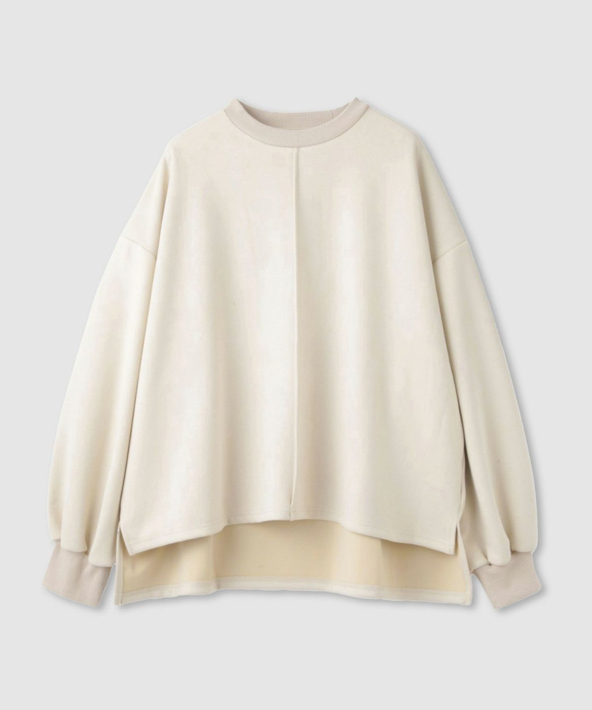 milli de l'air ポンチ素材スエードライクプルオーバー レディース