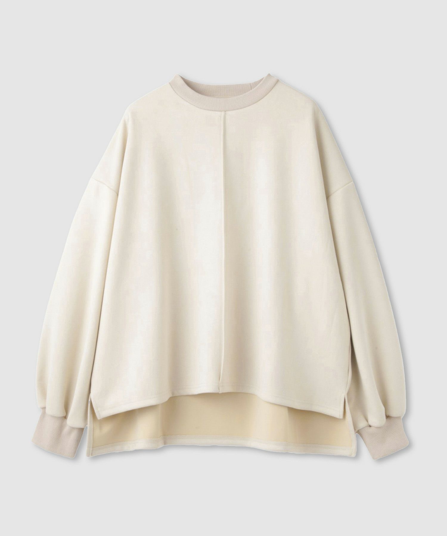 milli de l'air ポンチ素材スエードライクプルオーバー レディース