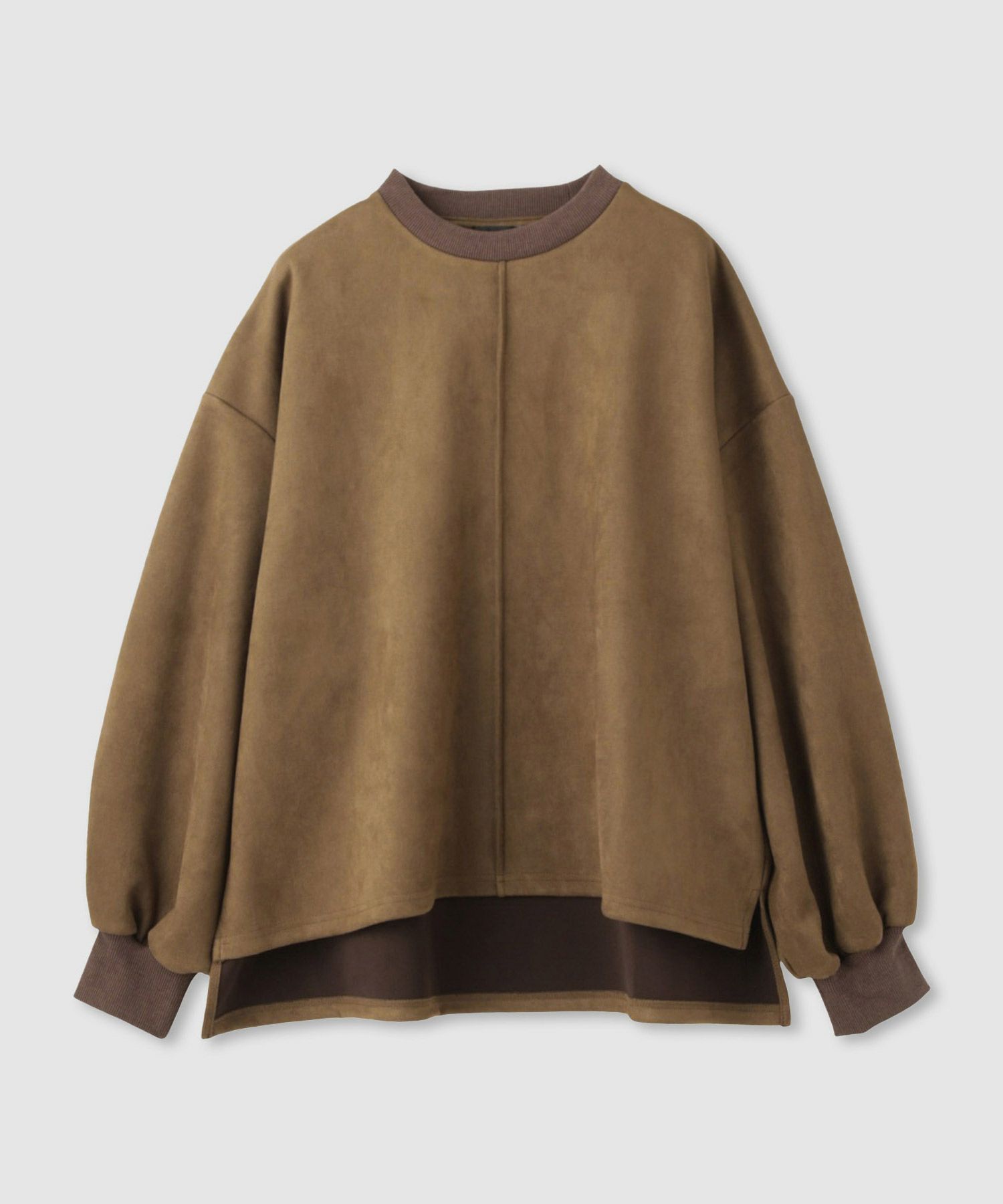 milli de l'air ポンチ素材スエードライクプルオーバー レディース