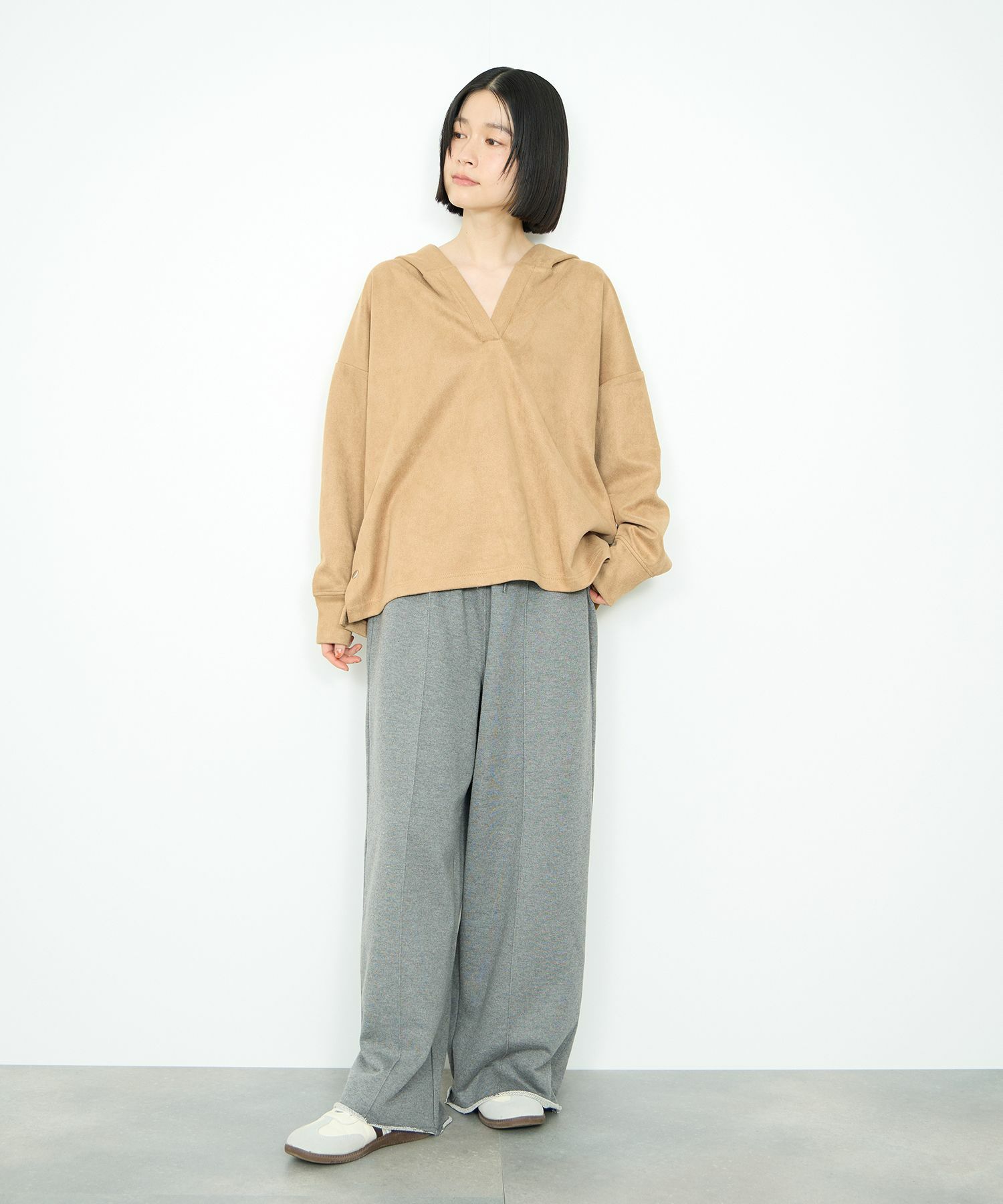 [値下げ]Idnes  スエードライク起毛パーカー レディース商品画像-11