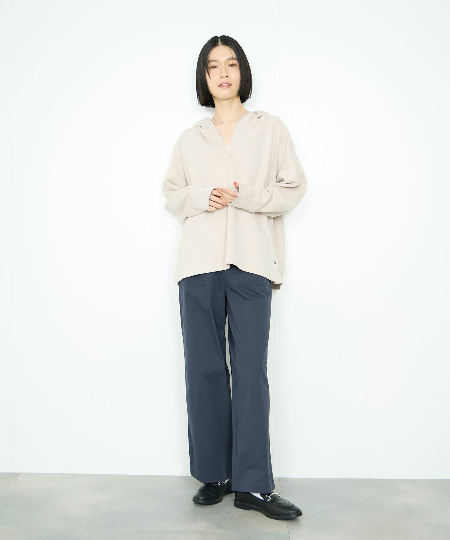 [値下げ]Idnes  スエードライク起毛パーカー レディース商品画像-14