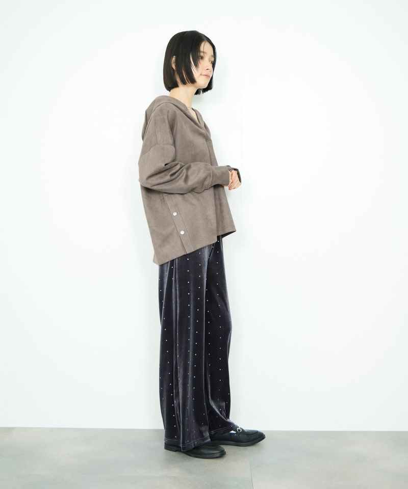 [値下げ]Idnes  スエードライク起毛パーカー レディース商品画像-18