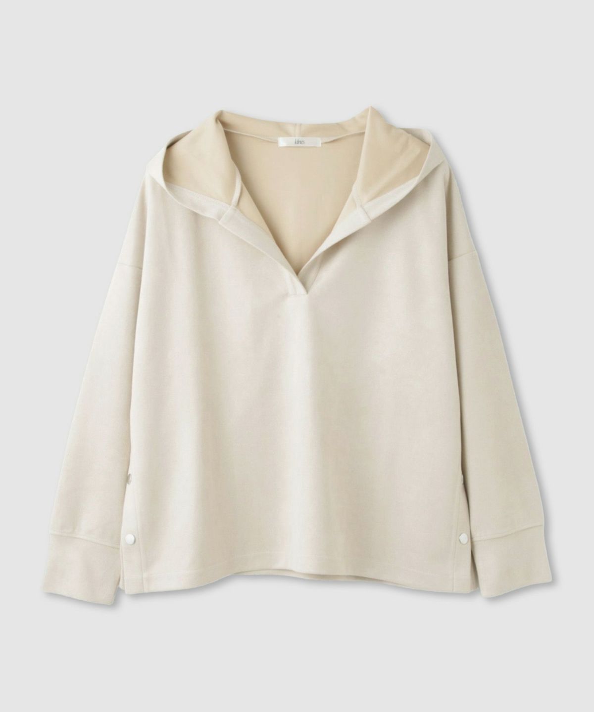 Idnes スエードライク起毛パーカー レディース