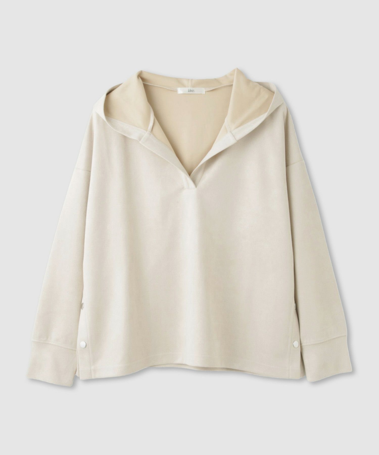 Idnes スエードライク起毛パーカー レディース