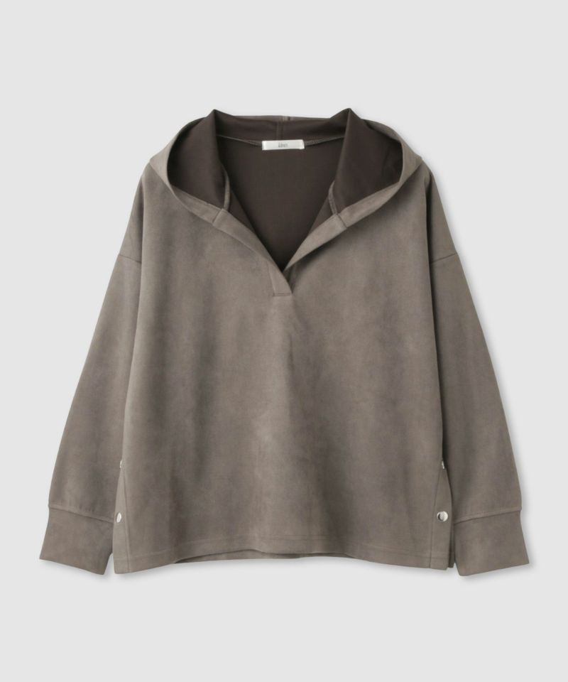 Idnes  スエードライク起毛パーカー レディース商品画像-21