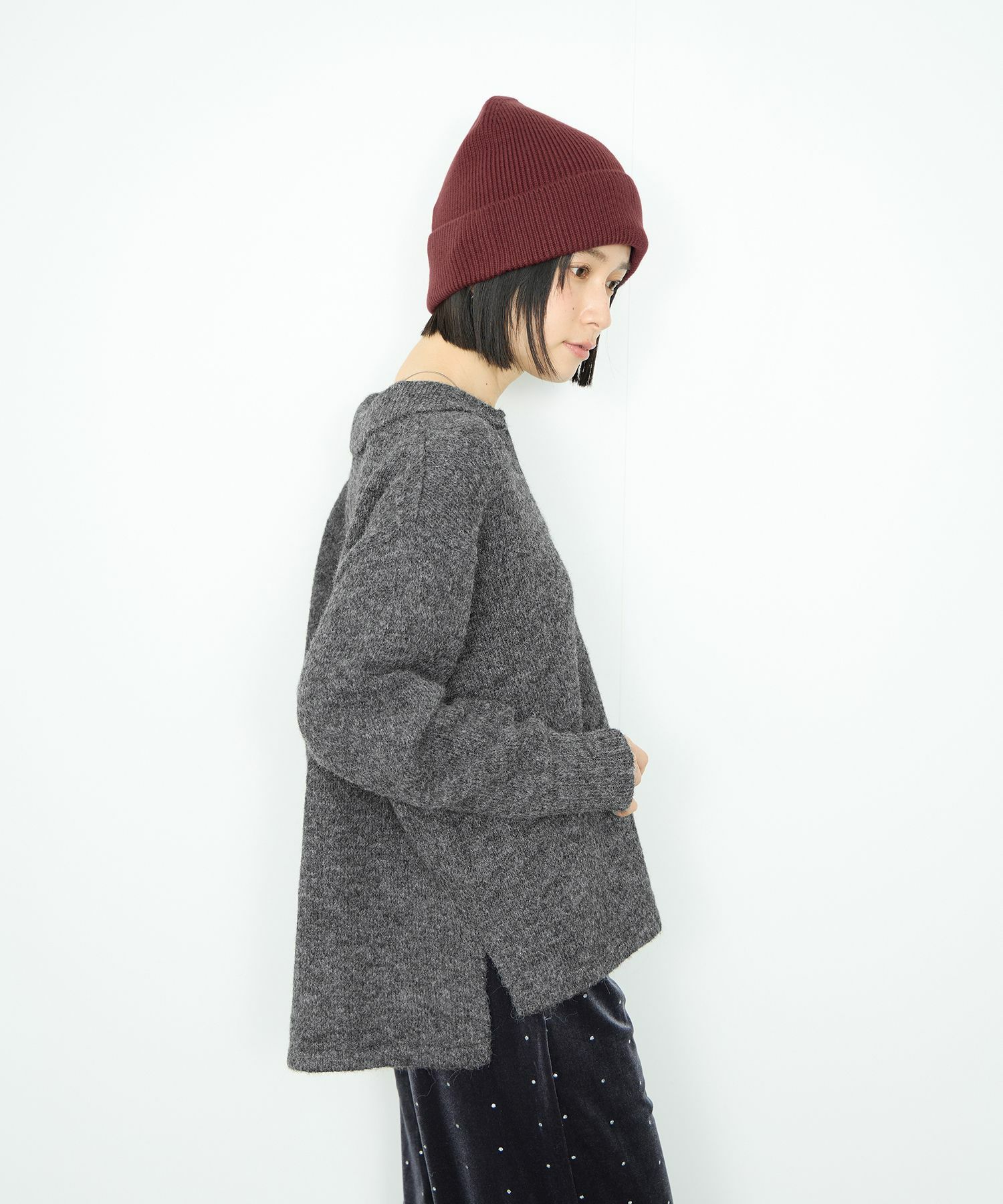 Idnes スキッパーポロニット レディース