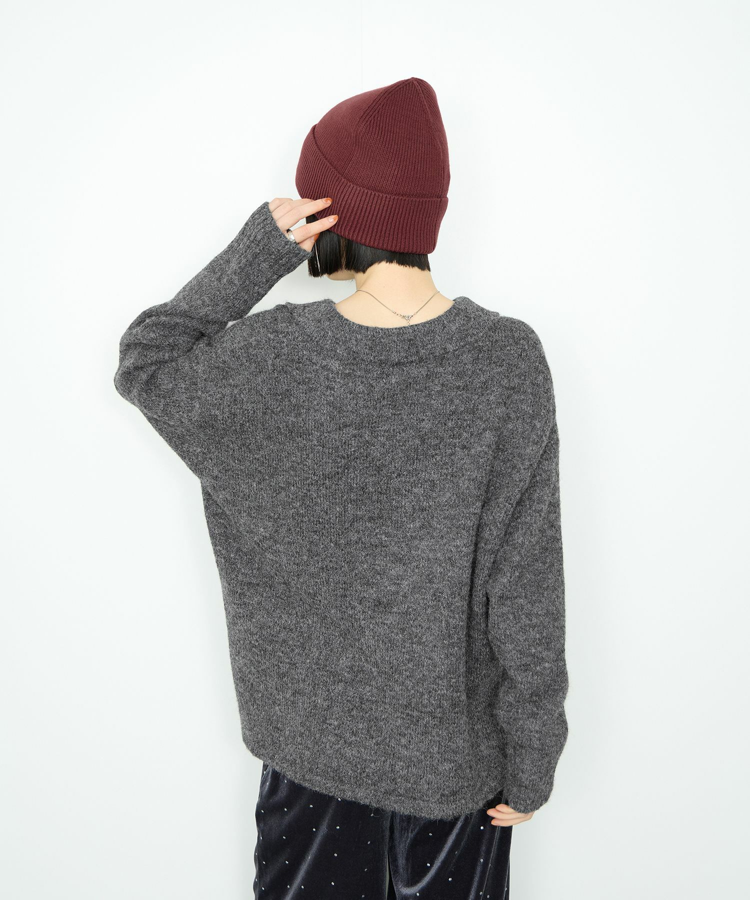 Idnes スキッパーポロニット レディース