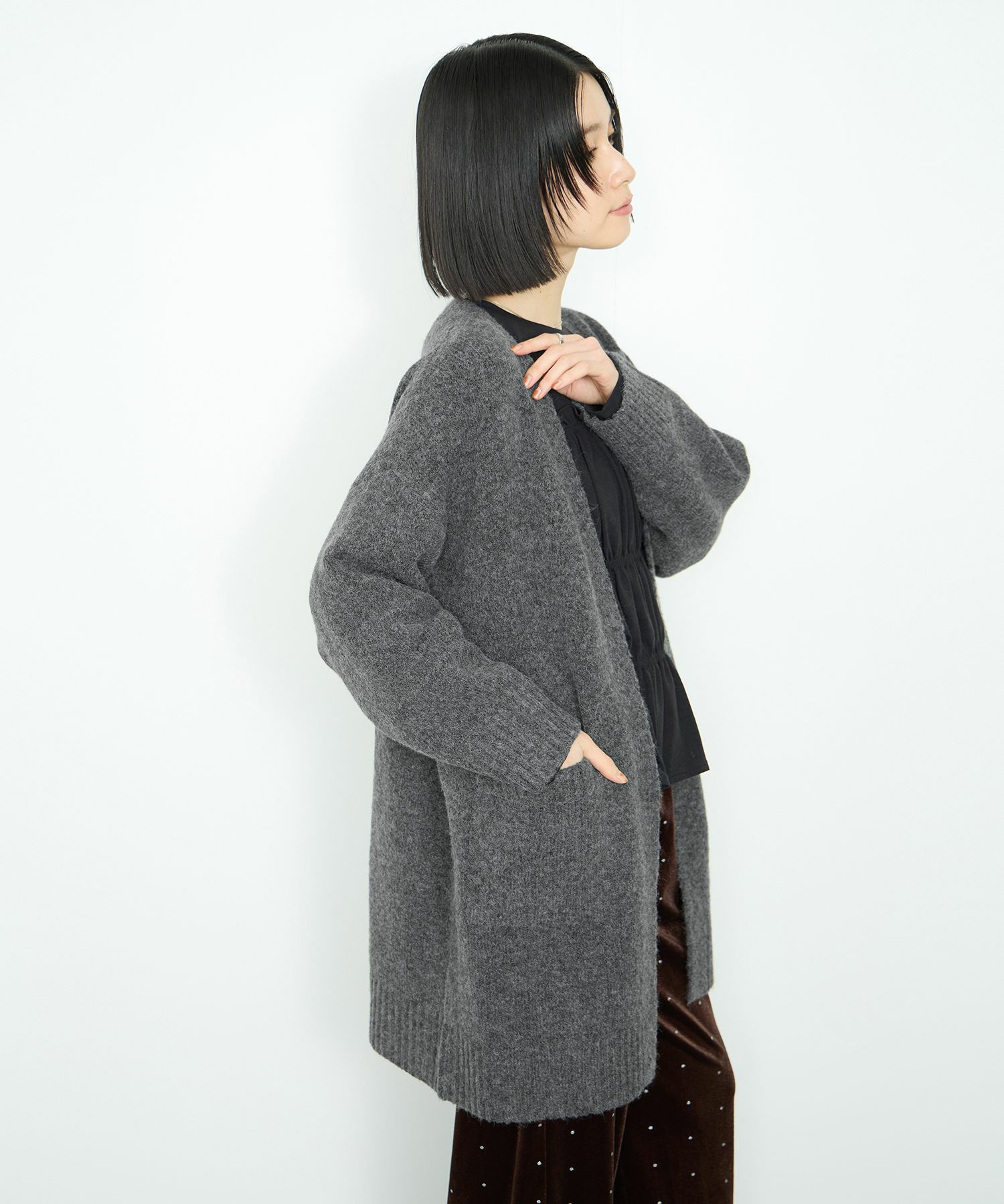 [さらに50%OFF]Idnes  ロングニットカーディガン レディース商品サムネイル-5