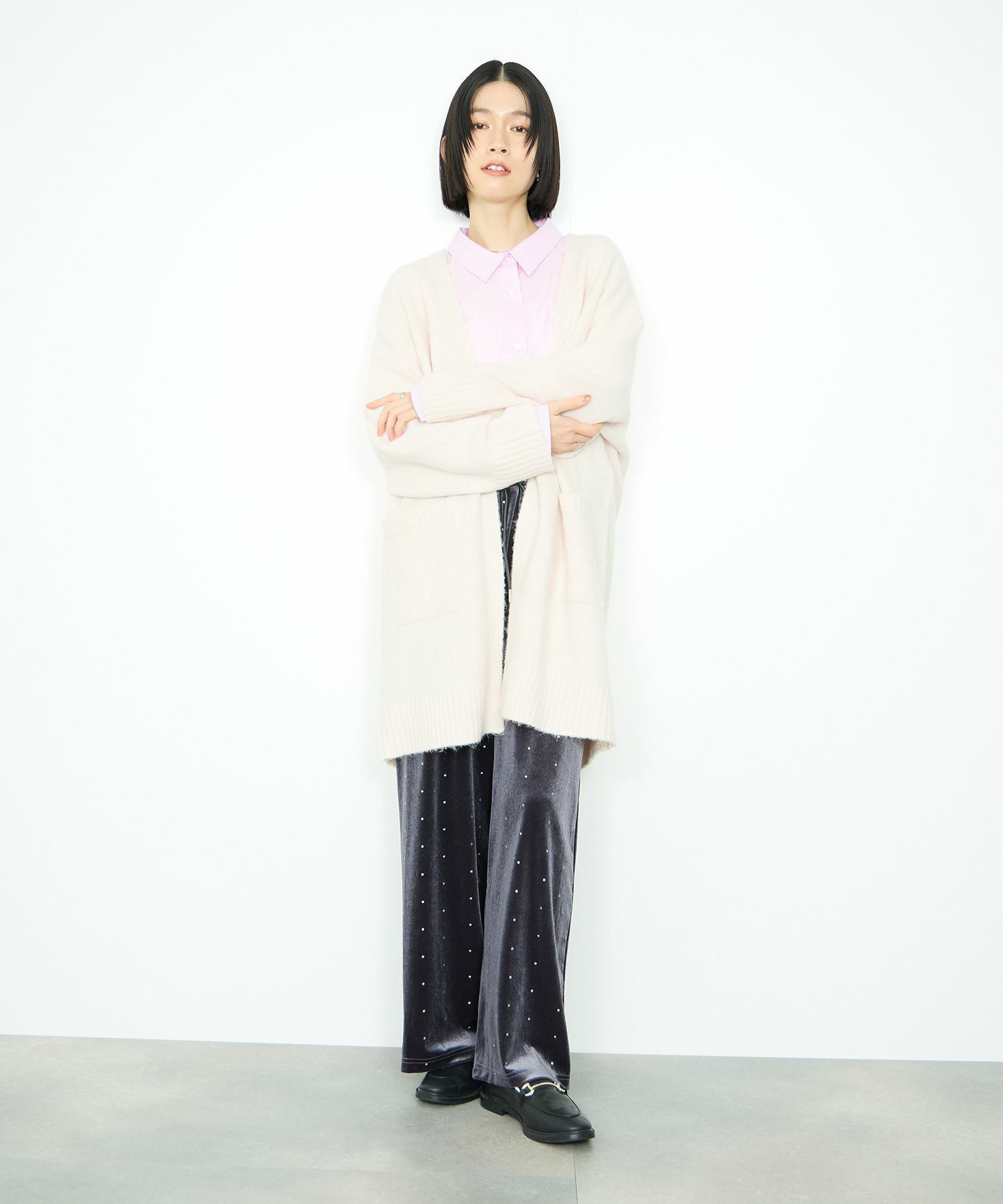 Idnes  ロングニットカーディガン レディース商品画像-10