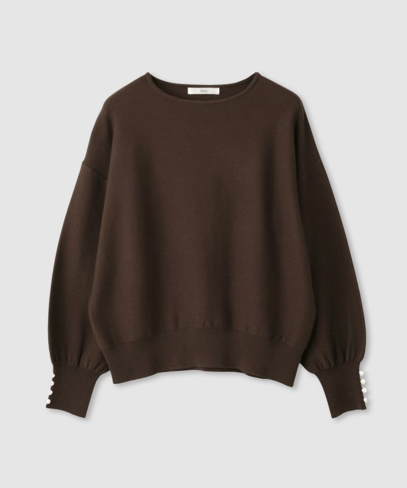 Idnes  横リブパールボタンニット レディース商品画像-20