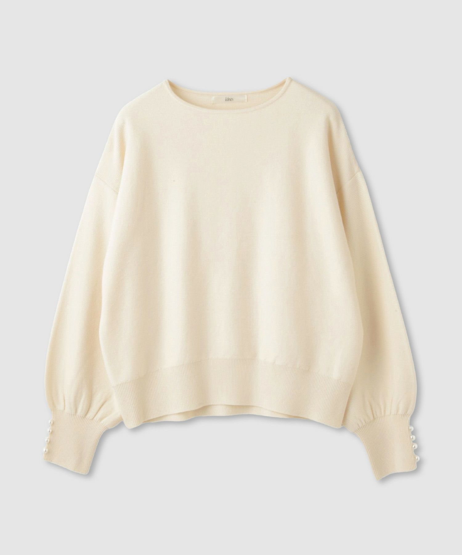 Idnes  横リブパールボタンニット レディース商品画像-21
