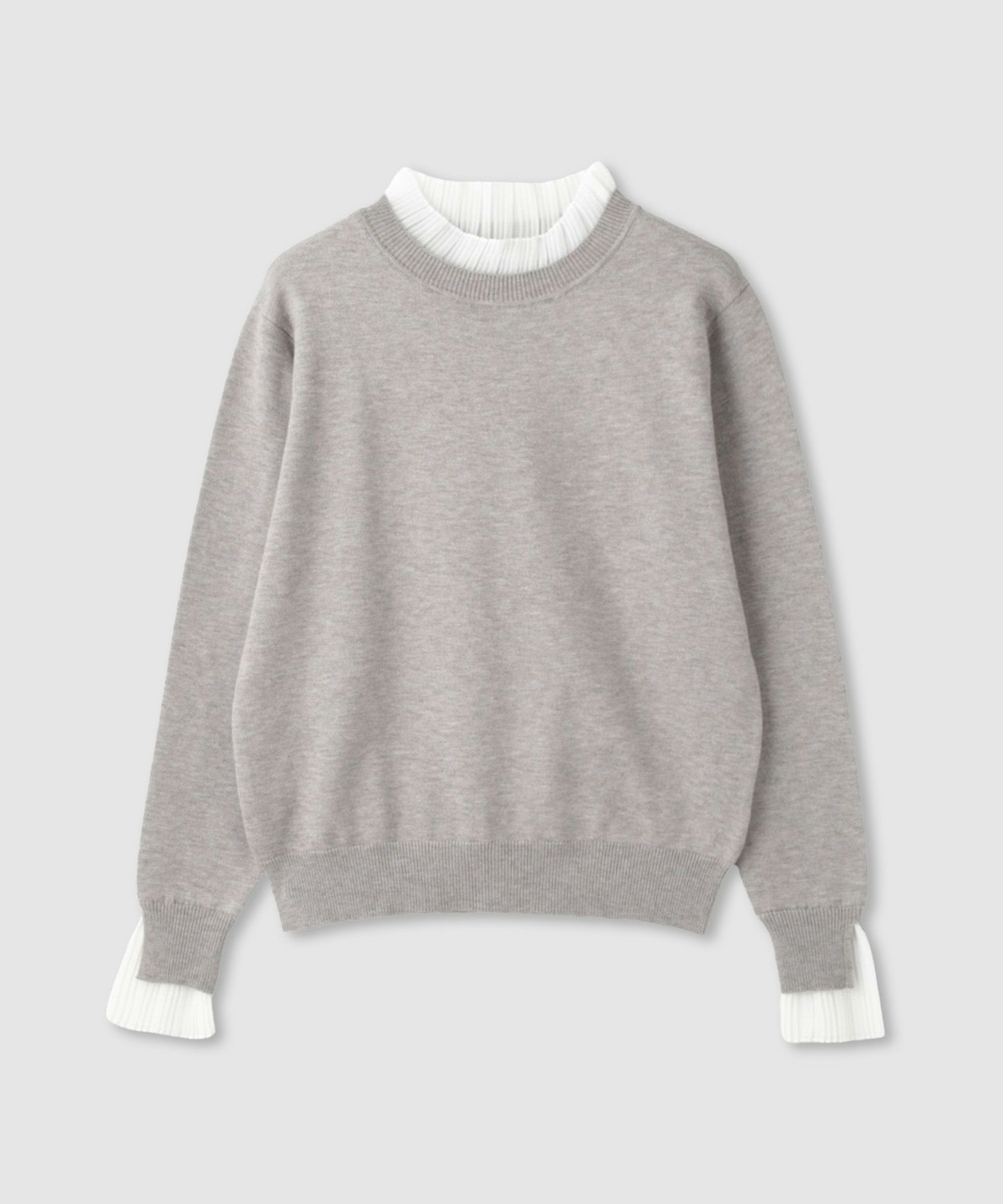 [さらに50%OFF]Idnes  襟プリーツドッキングニット レディース商品サムネイル-18