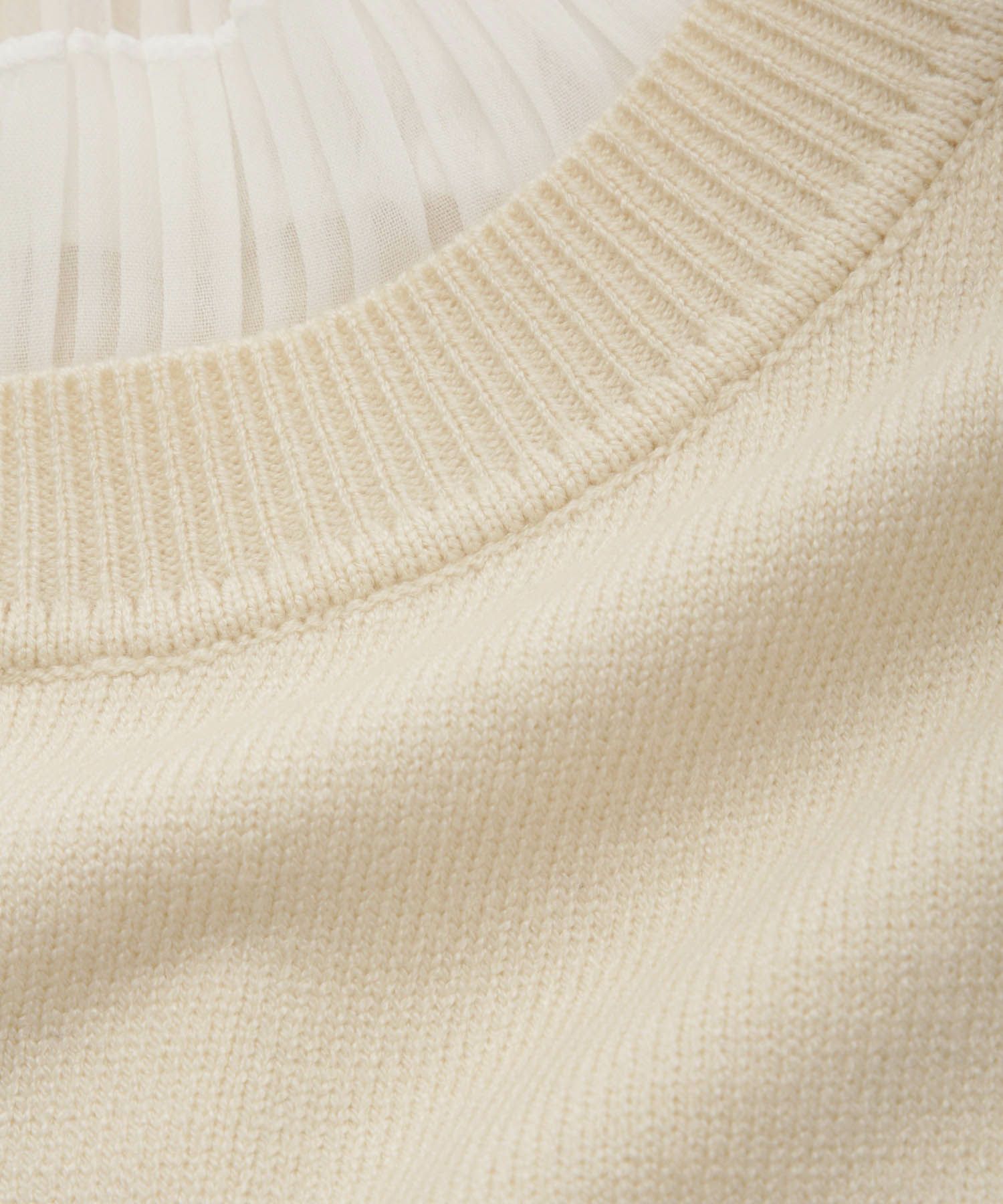 [値下げ]Idnes  襟プリーツドッキングニット レディース商品画像-24