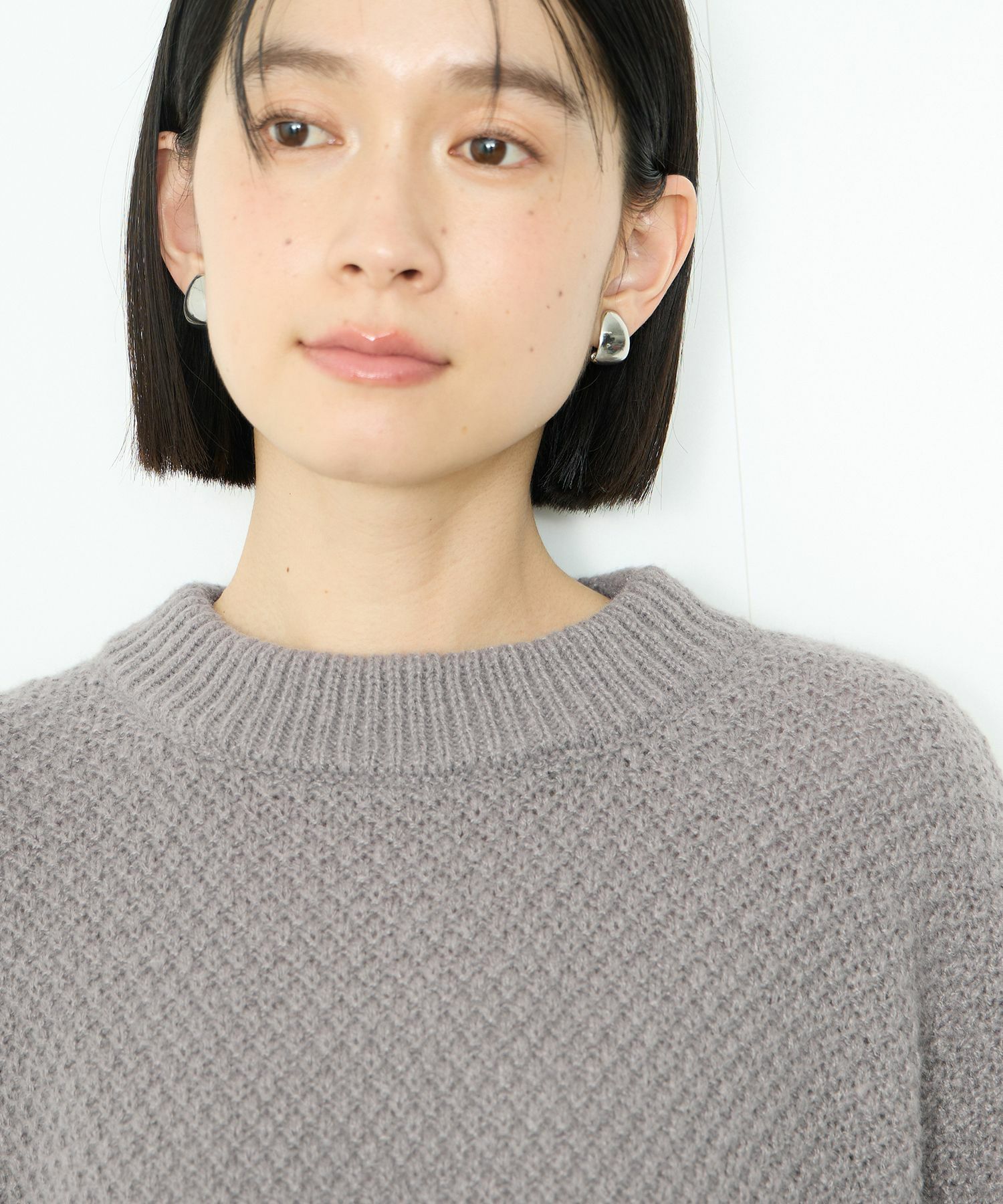 Idnes  シャツレイヤードニット レディース商品画像-7