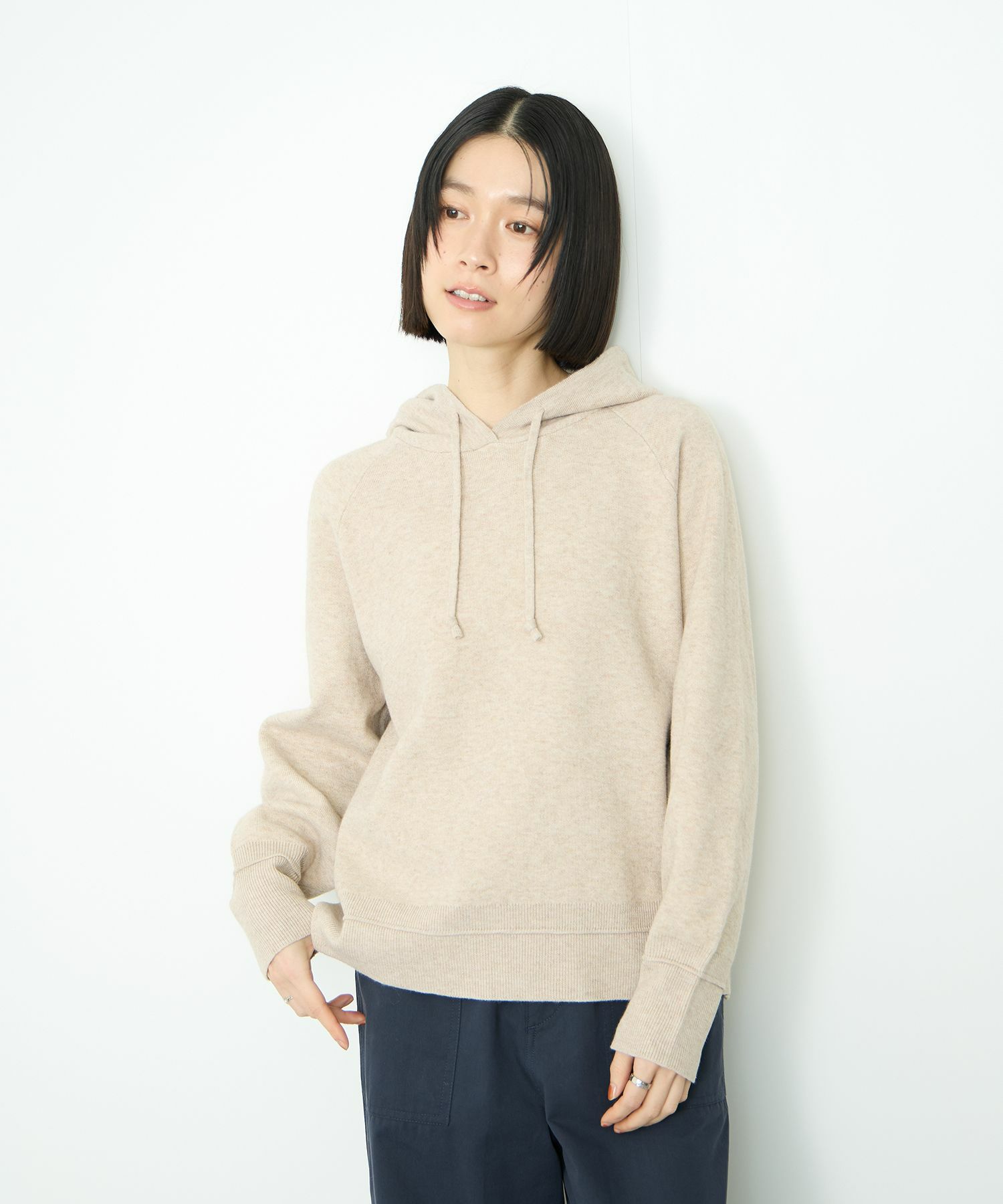 Idnes フードニットパーカー レディース商品画像-1