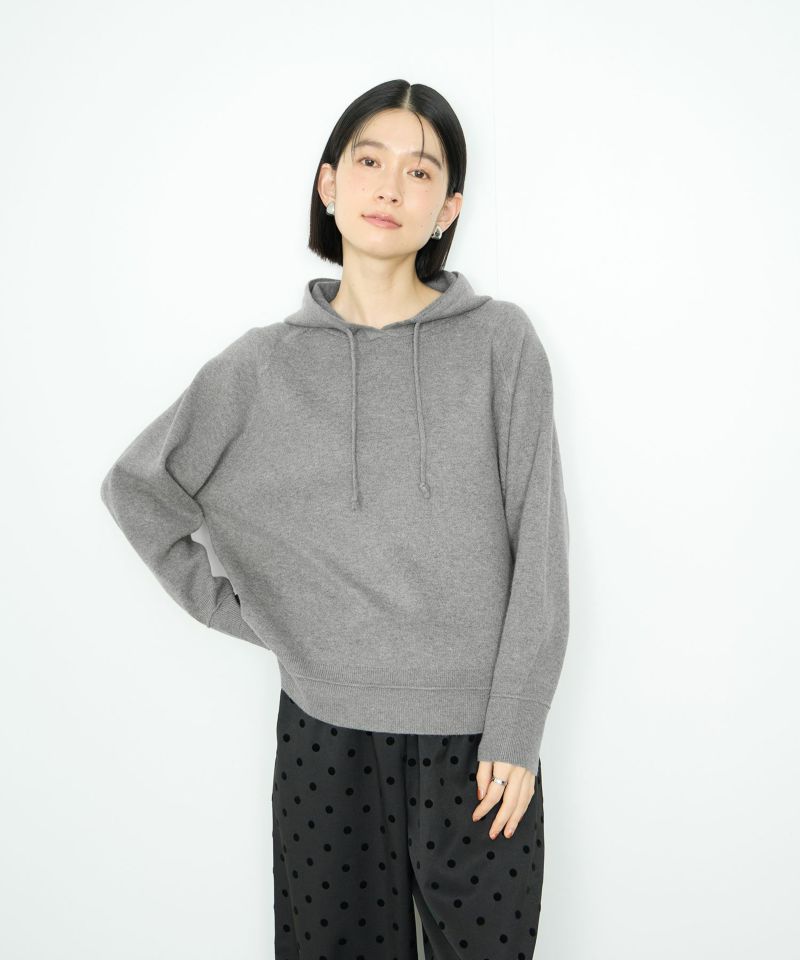 Idnes  フードニットパーカー レディース商品画像-2