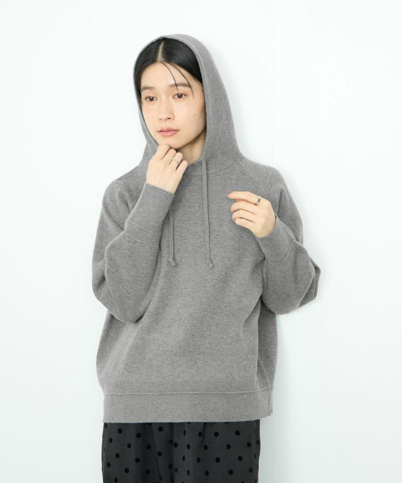 Idnes  フードニットパーカー レディース商品画像-12