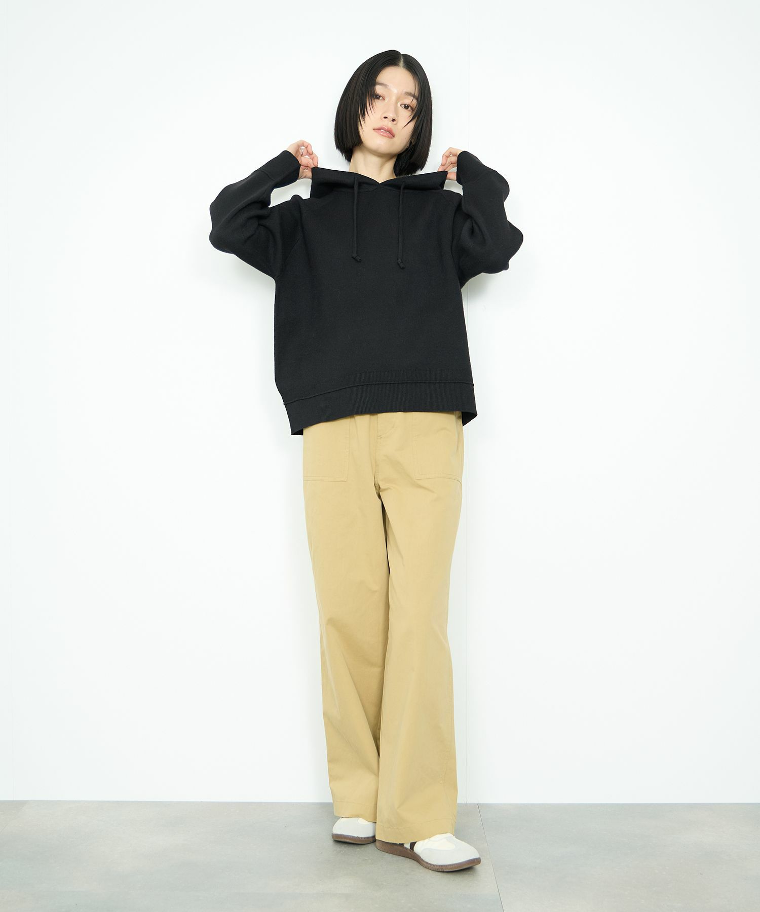 Idnes フードニットパーカー レディース商品画像-18