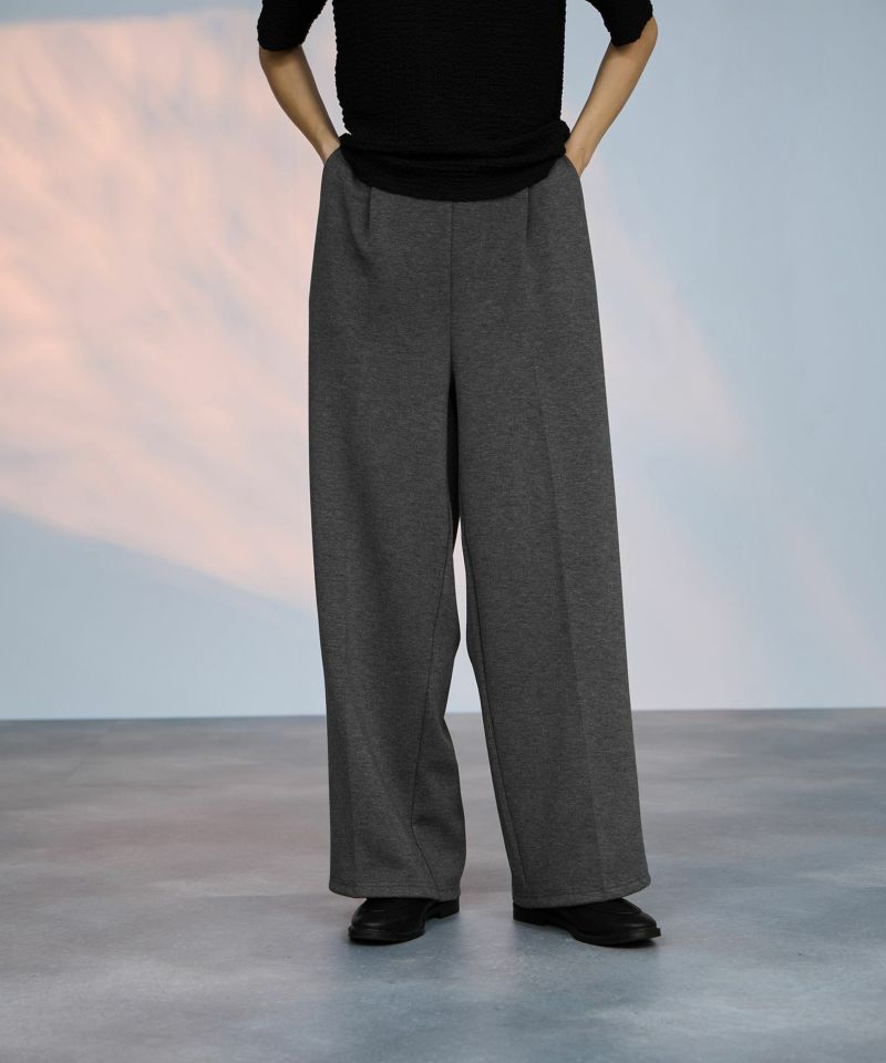 milli de l'air  パフィバック 裏フリースダンボールニット ワイドパンツ レディース商品画像-8