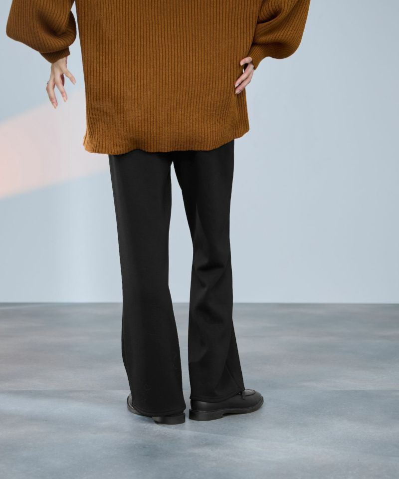 [値下げ]milli de l'air  パフィバック 裏フリースダンボールニット フレアパンツ レディース商品画像-4